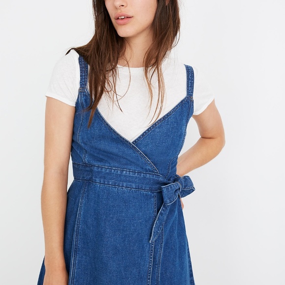 Madewell | NWT Denim Wrap Dress - Picture 3 of 4